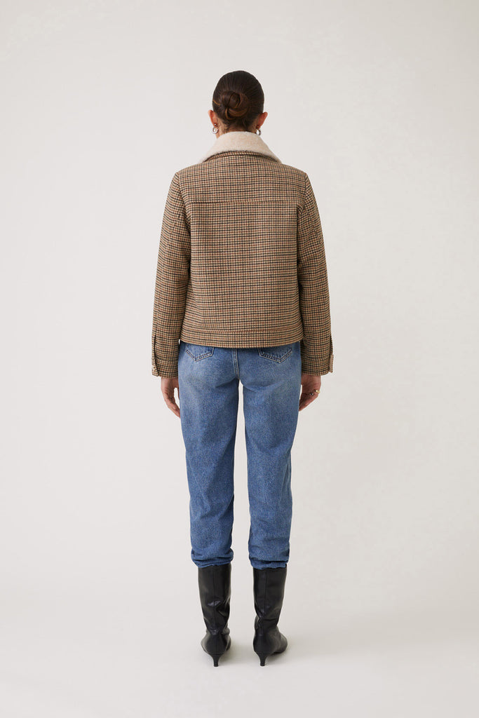 SUNCOO EDEN SHORT CHECK COAT – Boutique Rococo