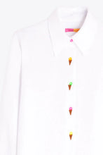 VILAGALLO WHITE SHIRT WITH EMBROIDERED ICE CREAM