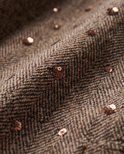 FRACOMINA PAILETTE BROWN CROPPED JACKET
