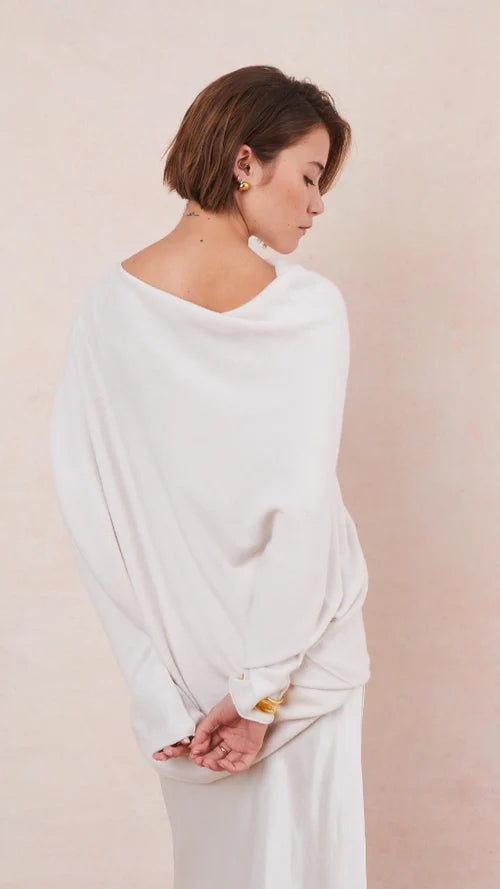 NATALIE ASYMMETRIC SWEATER BY CHARLI FALL 25