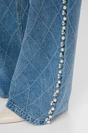 CUALYS JEANS WITH PEARLS FALL 25