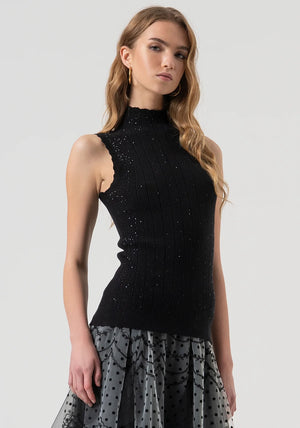 KNITTED TANK TOP WITH RIBS BY FRACOMINA FALL 25
