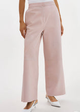 LAMARQUE YAREN WIDE LEG CROP LEATHER ROSE PANT