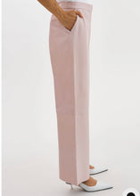 LAMARQUE YAREN WIDE LEG CROP LEATHER ROSE PANT