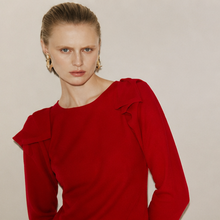 NADYA TOTO BAO DRESS IN RED