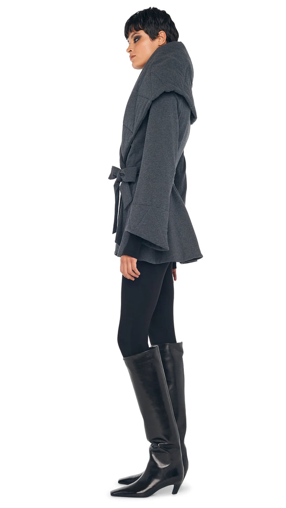 SHAWL COLLAR PEPLUM JACKET BY NORMAL KAMALI FALL 24