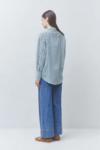 SUNCOO PARIS LAZAR STRIPED SHIRT WITH A TIE DETAIL
