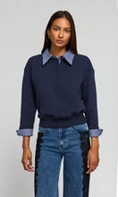 GENERATION LOVE HALLIE POPLIN SHIRT COMBO SWEATSHIRT