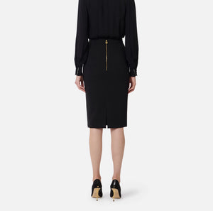 SKIRT WITH CREPE FABRIC WITH JEWEL LOGO BY ELISABETTA FRANCHI FALL 25