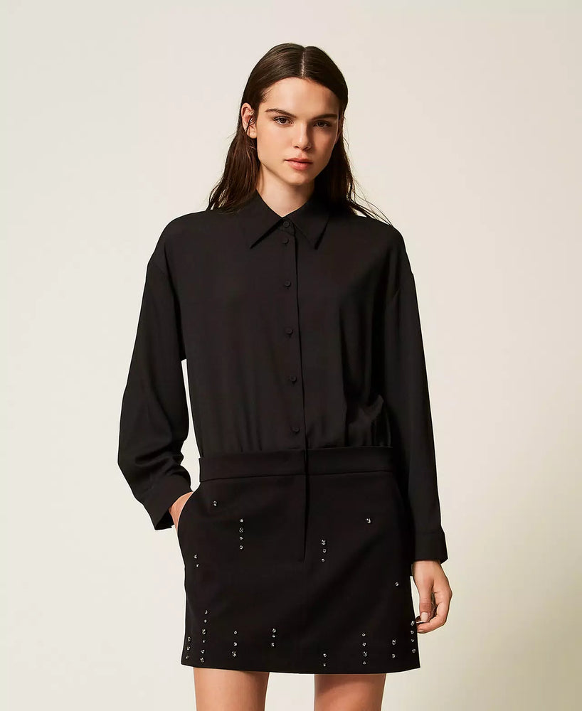 SHORT DRESS WITH HAND EMBROIDERY BY TWIN SET FALL 25