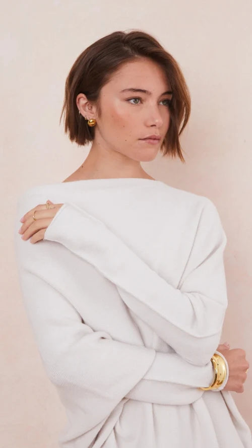 NATALIE ASYMMETRIC SWEATER BY CHARLI FALL 25