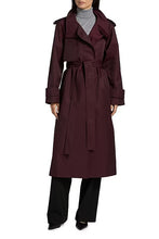 LAMARQUE COLETTE BURGUNDY TRENCH COAT