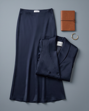 MILVA MI SATIN BLAZER/SKIRT SUIT