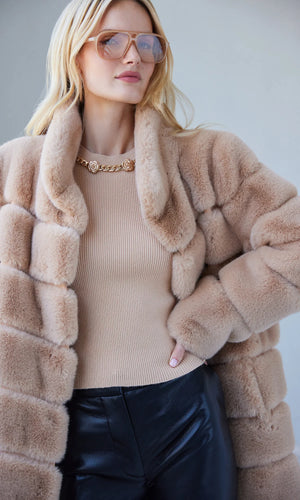 CHRISTIE FAUX FUR COAT BY GENERATION LOVE FALL 25