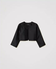 TWIN SET TWILL JACKET WITH BRODERIE ANGLAISE