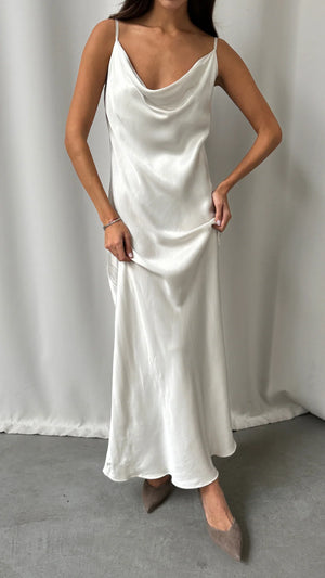 ALEMA SATIN DRESS BY CHARLI FALL 25