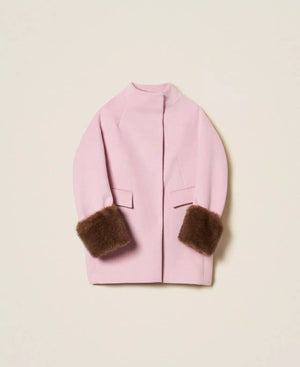 WOOL TWIN SET ACTITUDE COAT WITH FAUX FUR FALL 25