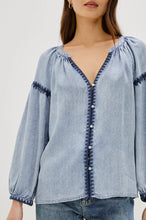 RAILS TOSHI MEDIUM CLOUD WASH BLOUSE