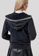 FRACOMINA USED WASH CRYSTAL EMBELLISHMENT SWEATER