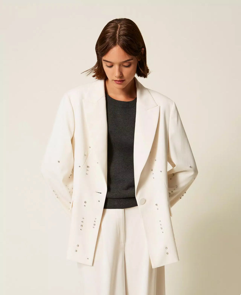 SUIT WITH HAND EMBROIDERED BLAZER BY TWIN SET FALL 25