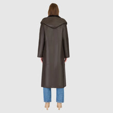 HISO  MELONI CHOCOLATE SHEARLING COAT