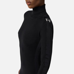 VISCOSE DRESS WITH BRANDED BANDS BY ELISABETTA FRANCHI FALL 25