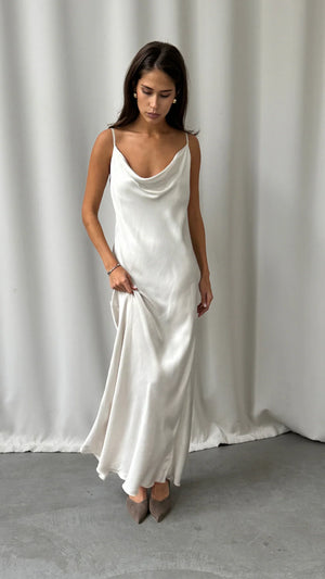 ALEMA SATIN DRESS BY CHARLI FALL 25