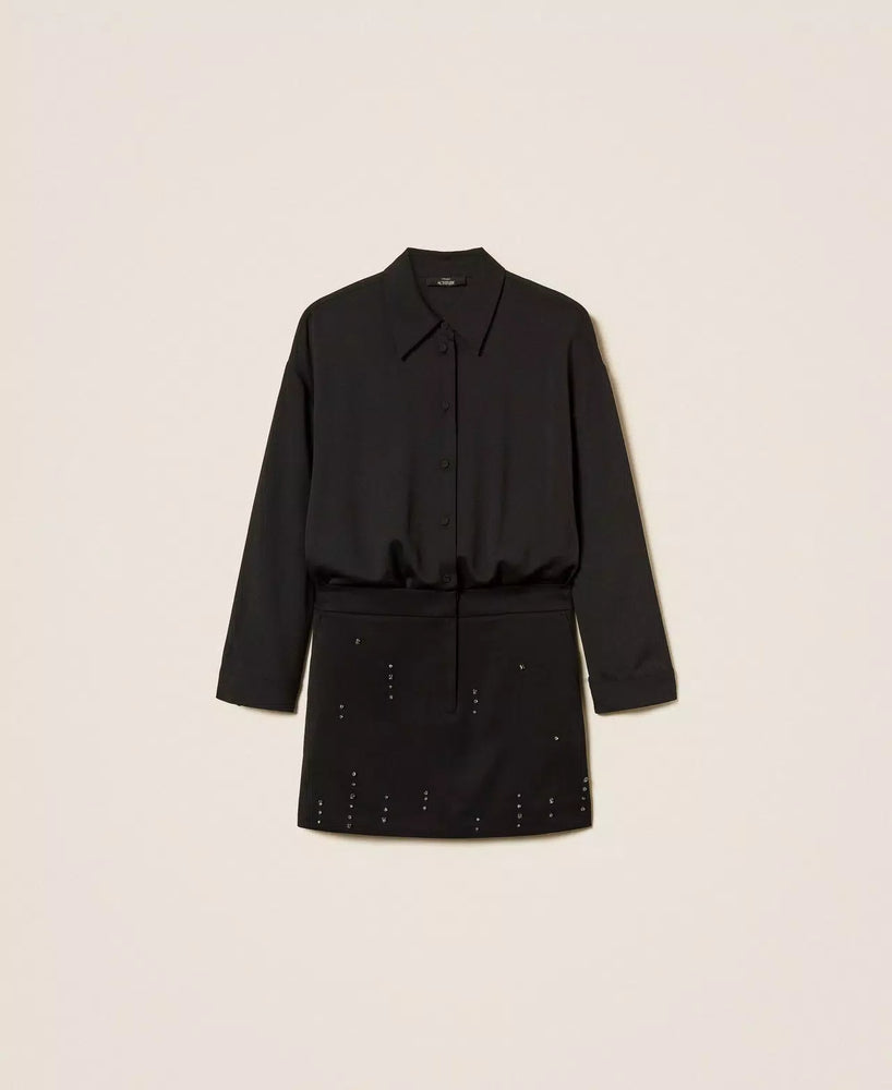 SHORT DRESS WITH HAND EMBROIDERY BY TWIN SET FALL 25