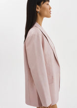 LAMARQUE QUIRINA ROSE LEATHER OVERSIZED BLAZER
