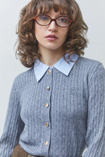 SUNCOO PARIS GASTI TWO TONECABLE KNIT CARDIGAN