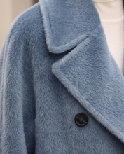 NORMEET ALPACA BLUE MIDI COAT