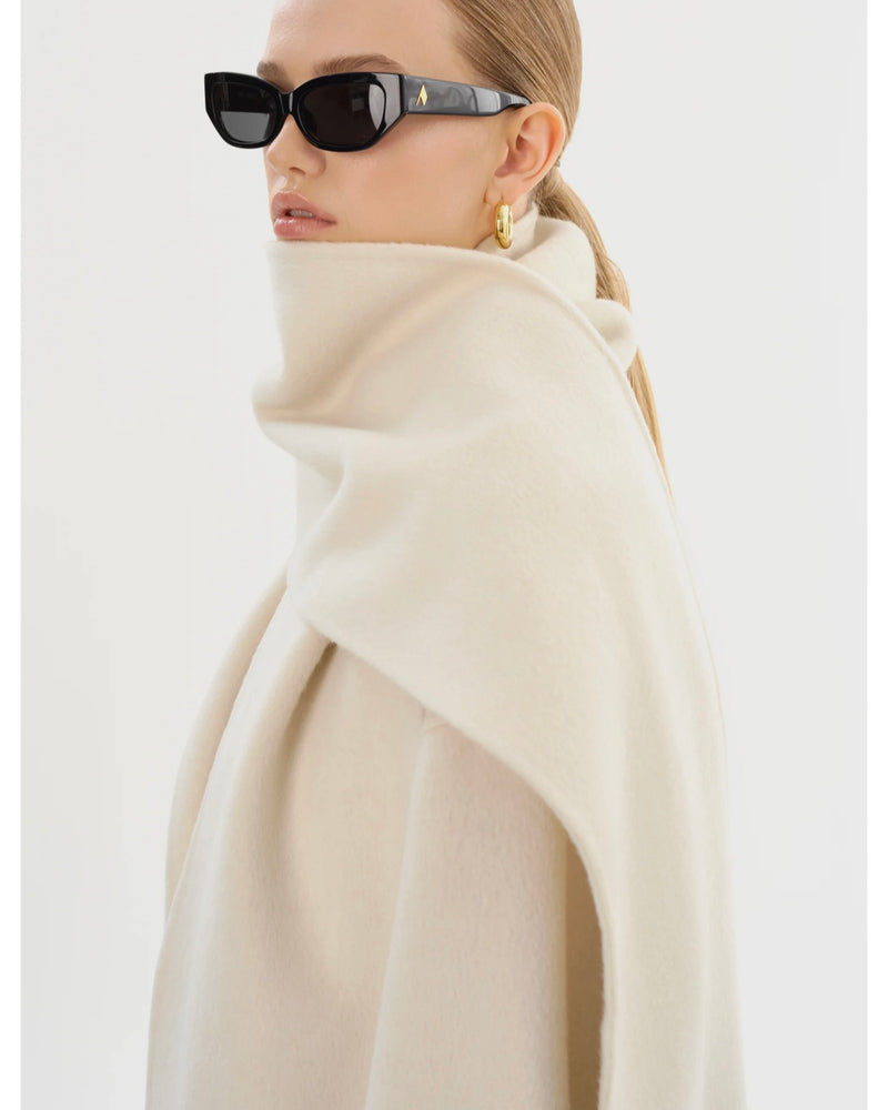TWILA WOOL SCARF COAT IN WINTER WHITE BY LA MARQUE FALL 25