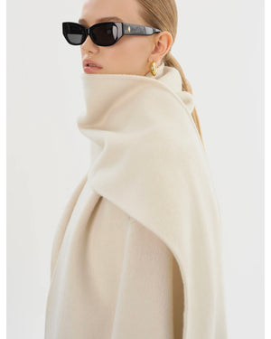 TWILA WOOL SCARF COAT IN WINTER WHITE BY LA MARQUE FALL 25