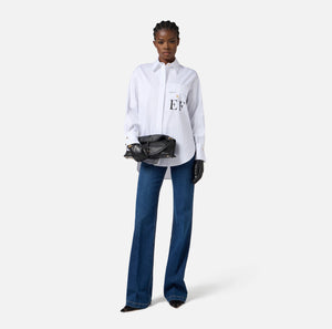 COTTON STRIPED POPLIN SHIRT BY ELISABETTA FRANCHI FALL 25