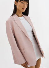 LAMARQUE QUIRINA ROSE LEATHER OVERSIZED BLAZER