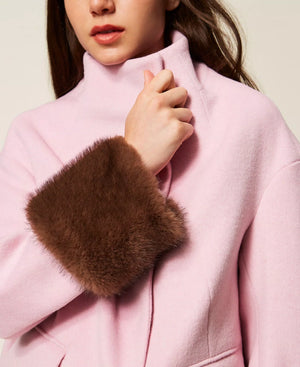 WOOL TWIN SET ACTITUDE COAT WITH FAUX FUR FALL 25