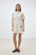 SUNCOO CLEA SHORT DRESS WITH GEOMETRIC EMBROIDERY