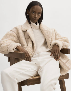 BADU | OVERSIZED FAUX SHEARLING JACKET BY LA MARQUE FALL 24