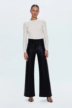 PISTOLA LANA HIGH RISE ULTRA WIDE COATED NOIR JEAN