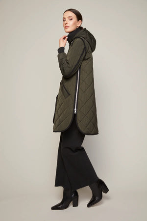 LIBBY QUILTED FULL ZIP COAT WITH REMOVABLE HOOD FALL 25
