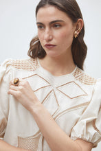 SUNCOO CLEA SHORT DRESS WITH GEOMETRIC EMBROIDERY