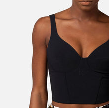ELISABETTA FRANCHI BLACK BUSTIER TOP