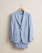 NORMEET SUITING IN YARN DYED BLUE