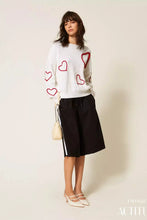 TWIN SET RECYCLED POPLIN BERMUDA SHORTS