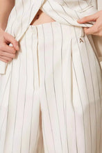 TWIN SET DOUBLE BREASTED PINSTRIPE JACKET WITH FLUID TROUSERS