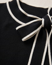 VILAGALLO BLACK AND CREAM BOW JERSEY