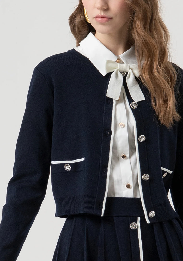 CARDIGAN REGULAR FIT WITH JEWEL BUTTONS FOR OPENING BY FRACOMINA FALL 25
