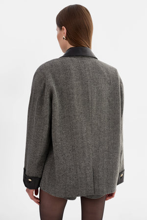 EVIE | HERRINGBONE BLAZER COAT BY LA MARQUE FALL 25