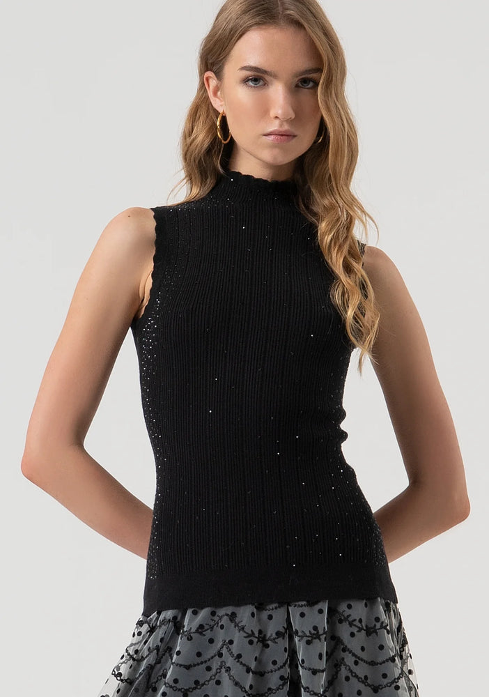 KNITTED TANK TOP WITH RIBS BY FRACOMINA FALL 25