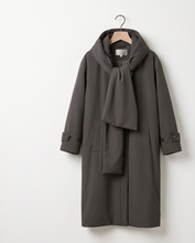 LA MARQUE LONG PUFFER COAT WITH HOOD SCARF ATTACHED